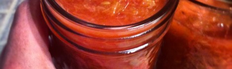 Compote de rhubarbe maison