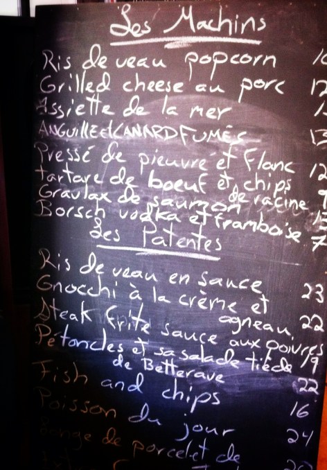 Menu - Patente et Machin