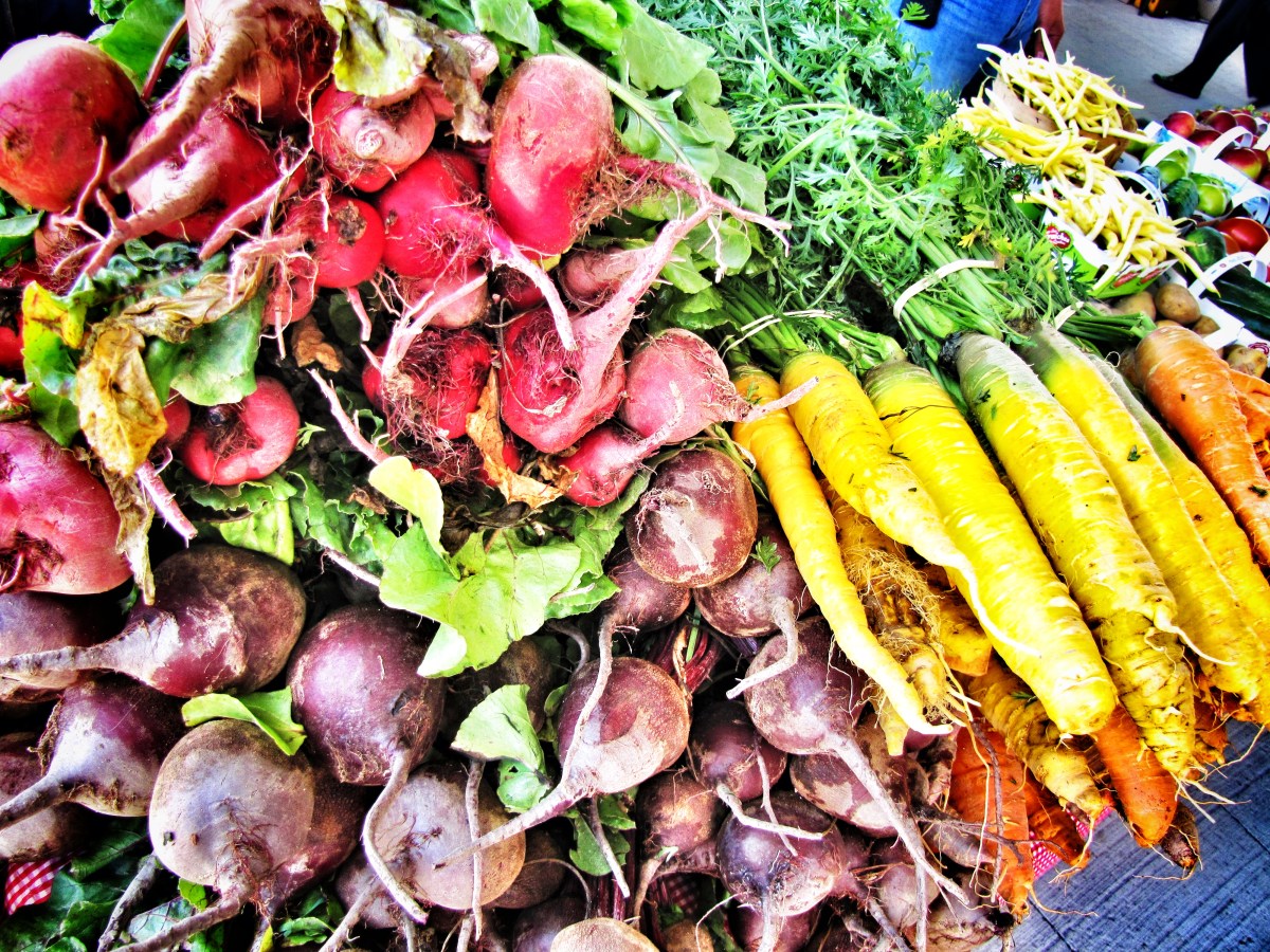 Un arc-en-ciel de légumes