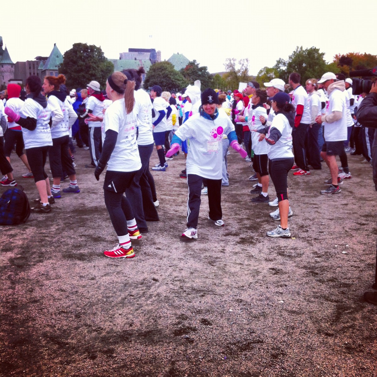 Zumba en mitaines pour se réchauffer