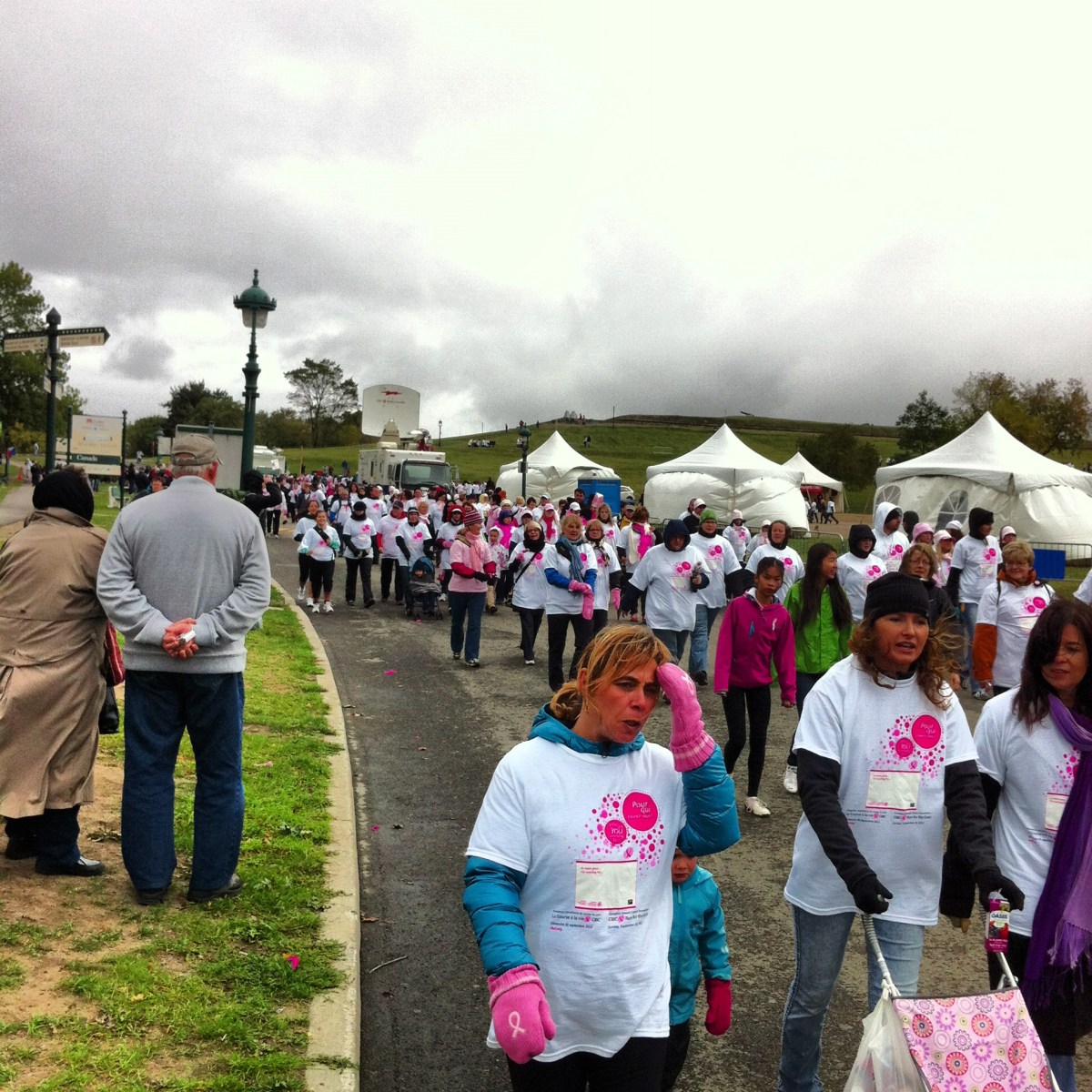 Les participants envahissent les Plaines