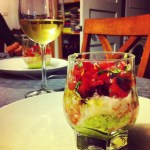 Verrine de crabe à l'huile vanillée de Louis-François Marcotte