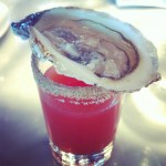 Huîtres façon shooters de Bloody Ceasar