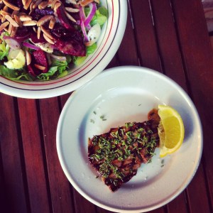 Steak, fleur de sel, thym et citron