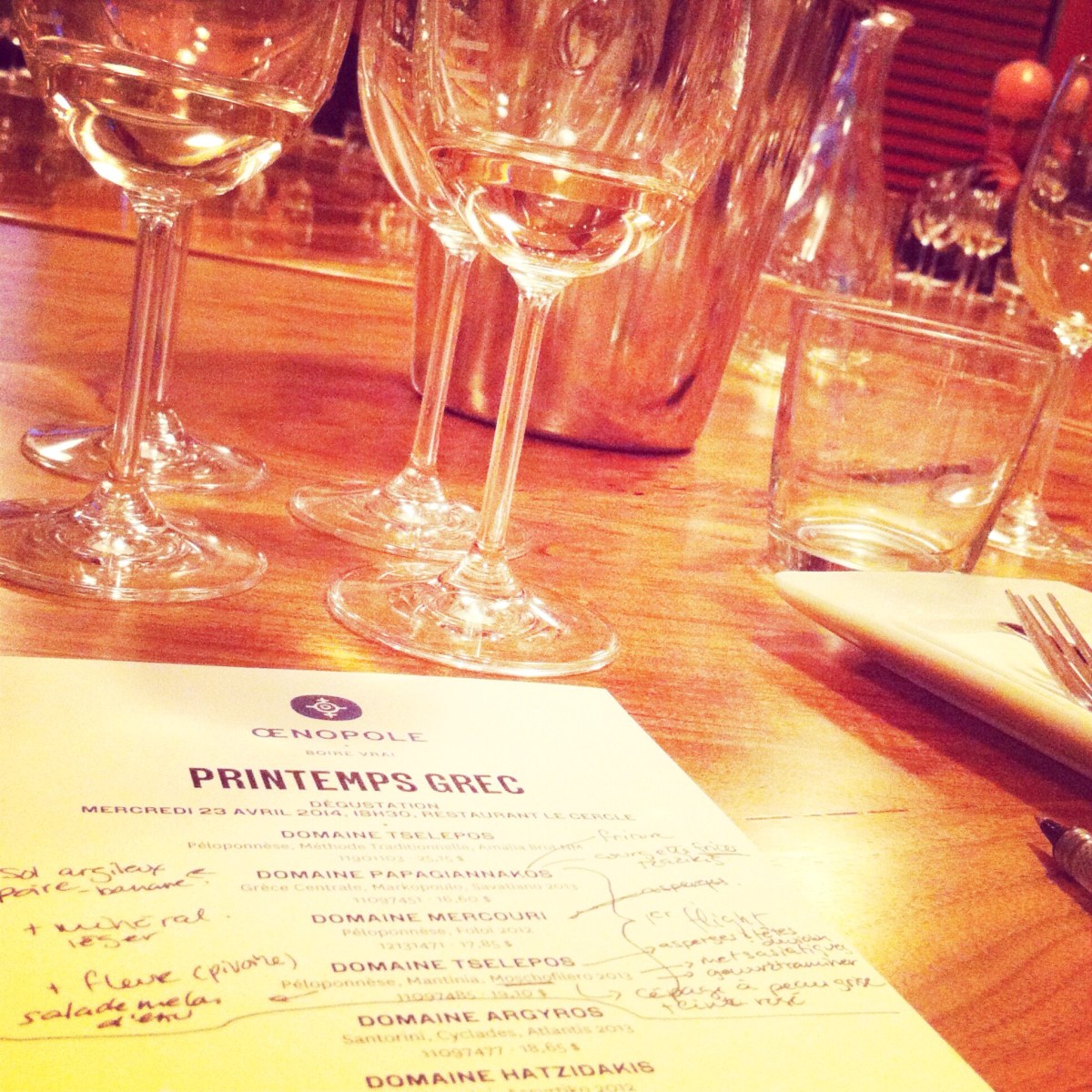 Notes de dégustation