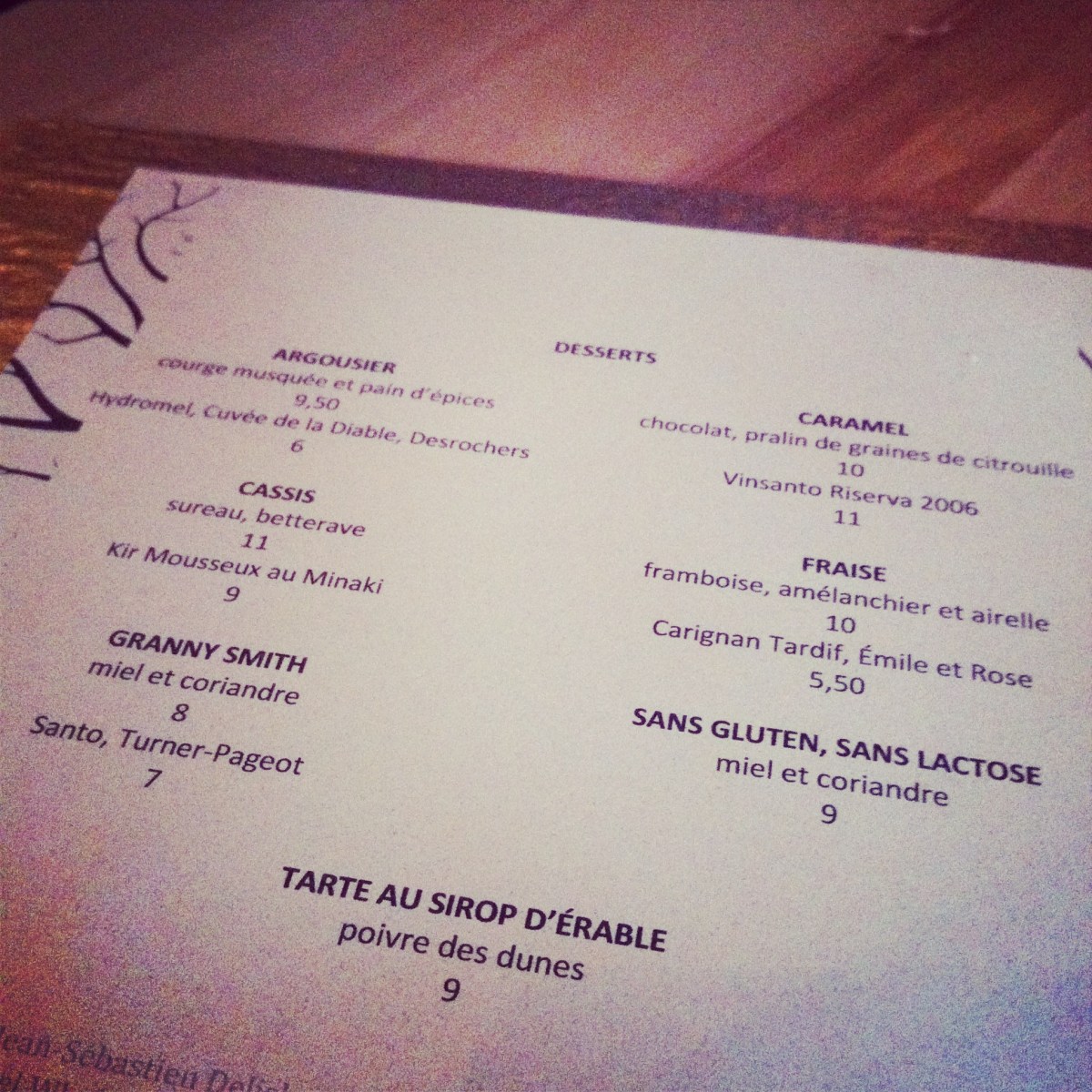 De magnifiques desserts...