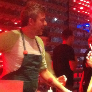 Martin Juneau, occupé à monter ses floaters