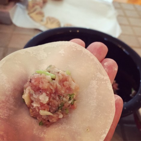 Assemblage des dumplings