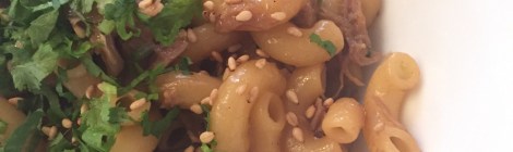 Pâtes à l'effiloché de canard confit