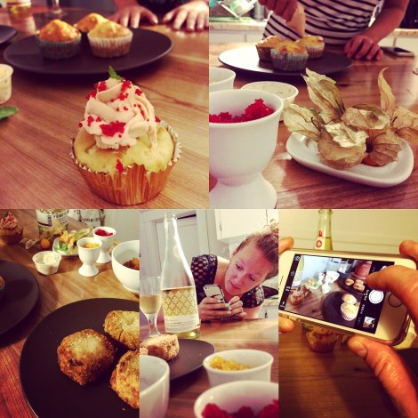 Au dessert, cupcakes aux crevettes et crabcakes!