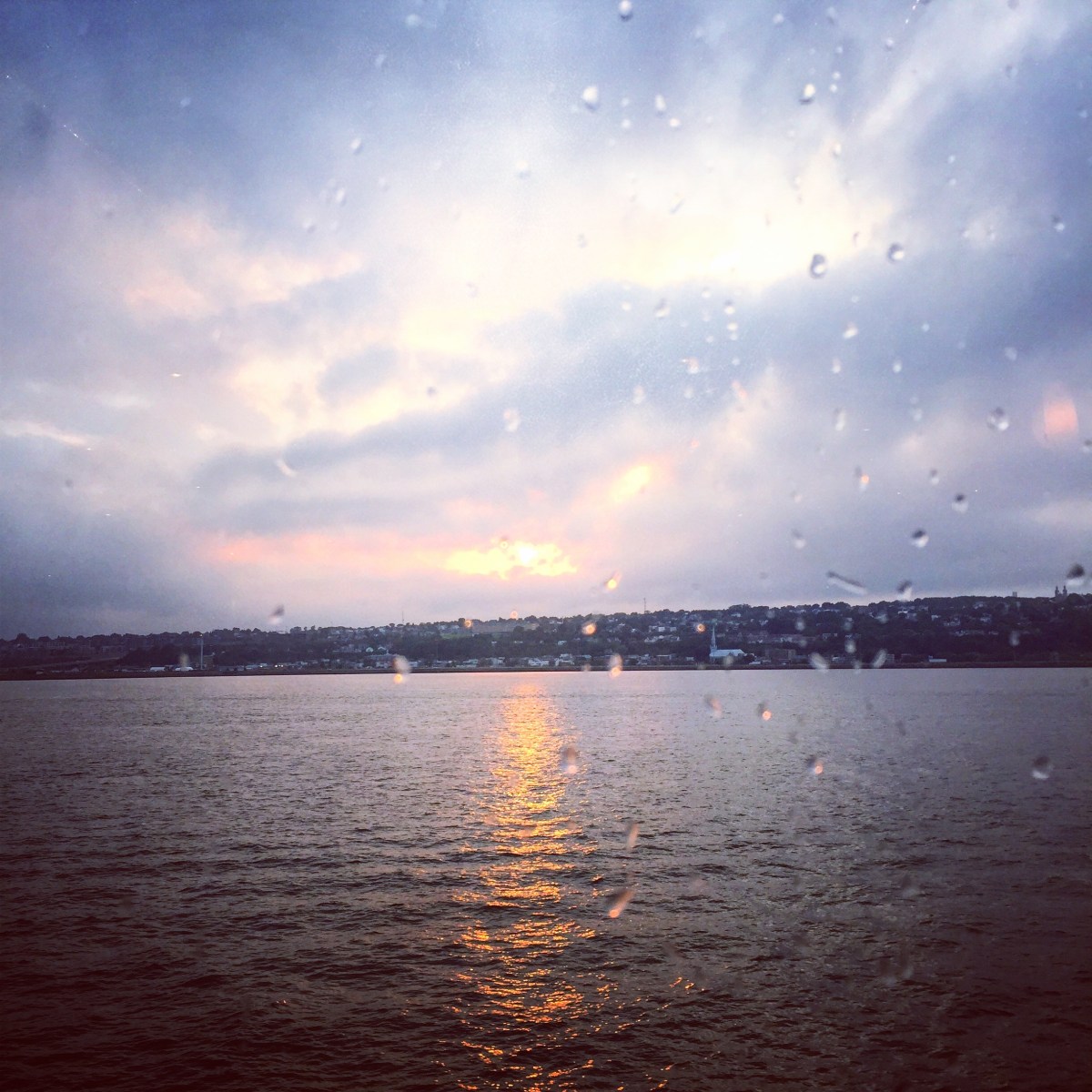 Coucher de soleil un peu timide.