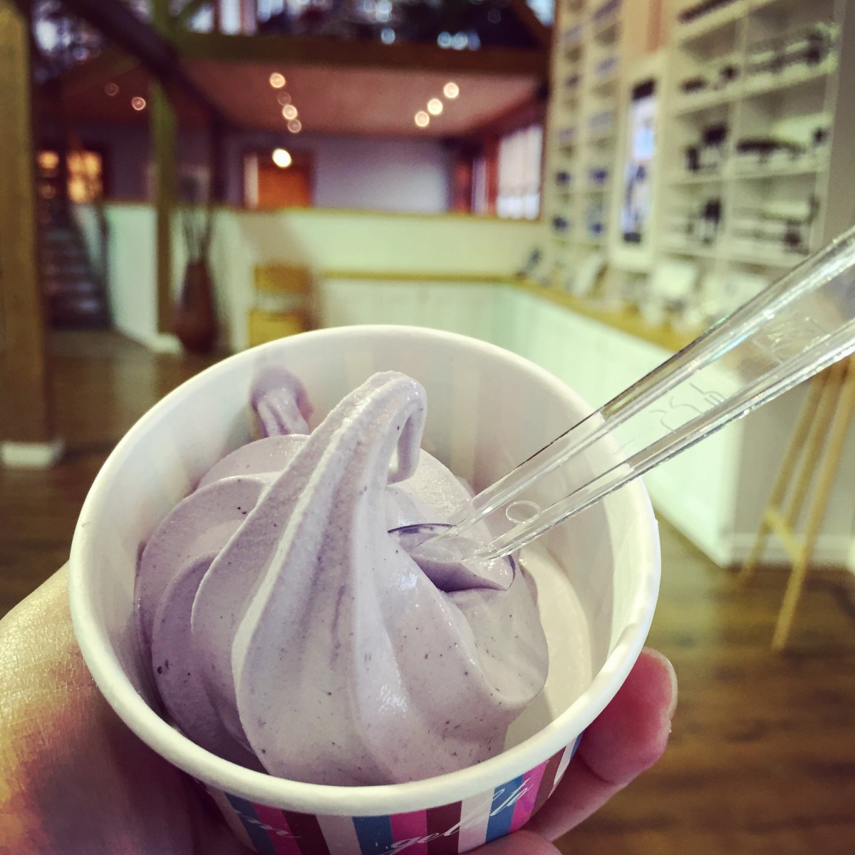 Ma révélation: la crème glacée molle aux bleuets!