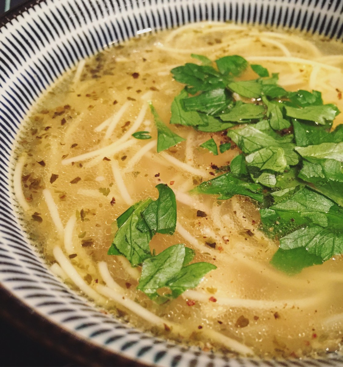 Soupe dindon et nouilles